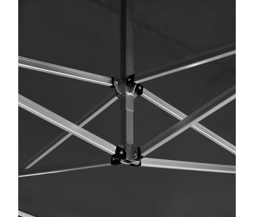 Carpa plegable con paredes aluminio gris antracita 4,5x3 m