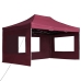 Carpa plegable profesional y paredes aluminio rojo tinto 4,5x3m