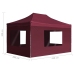 Carpa plegable profesional y paredes aluminio rojo tinto 4,5x3m