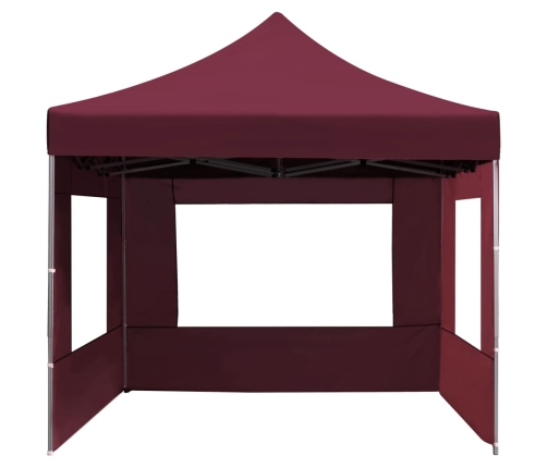 Carpa plegable profesional y paredes aluminio rojo tinto 4,5x3m