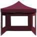 Carpa plegable profesional y paredes aluminio rojo tinto 4,5x3m