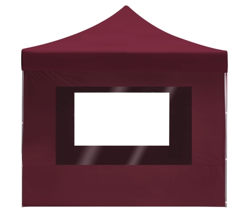 Carpa plegable profesional y paredes aluminio rojo tinto 4,5x3m