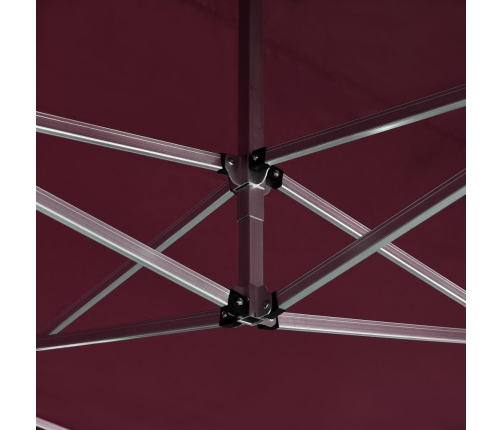 Carpa plegable profesional y paredes aluminio rojo tinto 4,5x3m