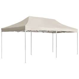 Carpa plegable profesional de aluminio crema 6x3 m