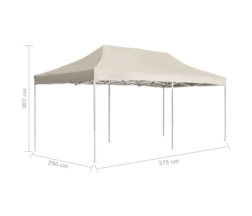 Carpa plegable profesional de aluminio crema 6x3 m