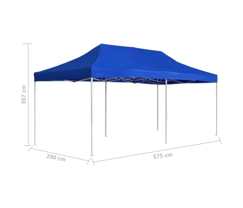 Carpa plegable profesional de aluminio azul 6x3 m