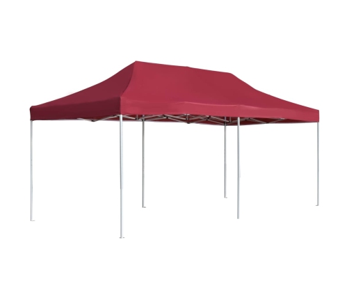 Carpa plegable profesional de aluminio rojo vino tinto 6x3m