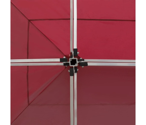 Carpa plegable profesional de aluminio rojo vino tinto 6x3m