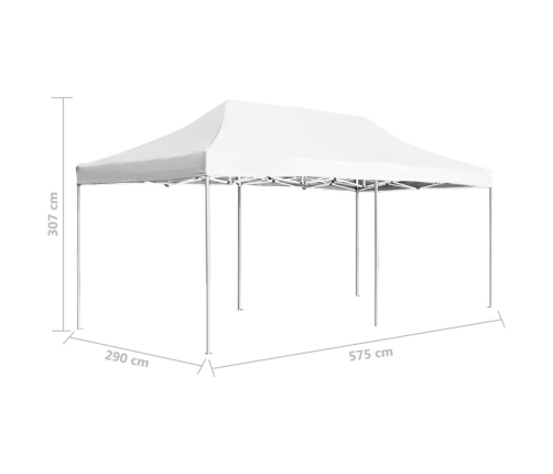 Carpa plegable profesional de aluminio blanco 6x3 m