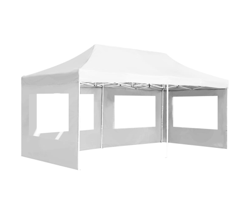 Carpa plegable profesional y paredes aluminio blanco 6x3 m