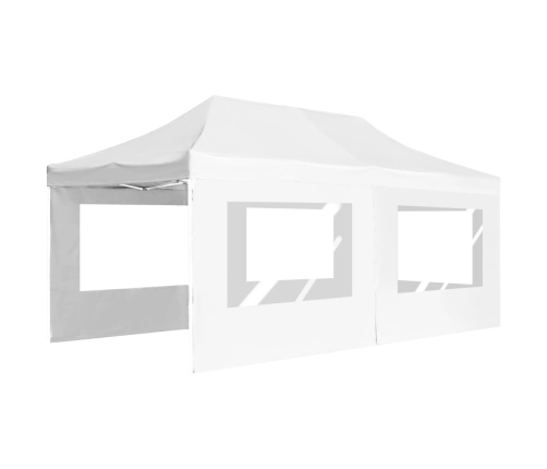 Carpa plegable profesional y paredes aluminio blanco 6x3 m