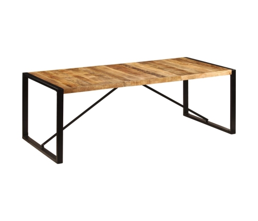 Mesa de comedor de madera maciza de mango 220x100x75 cm