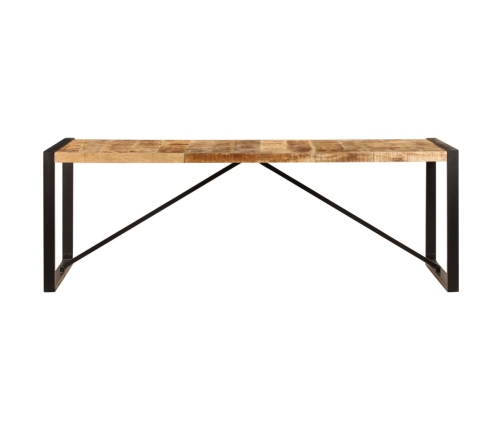 Mesa de comedor de madera maciza de mango 220x100x75 cm