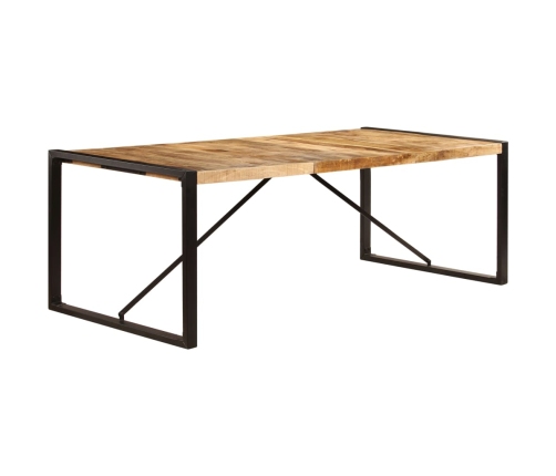 Mesa de comedor de madera maciza de mango 220x100x75 cm