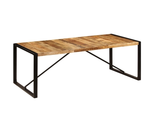 Mesa de comedor de madera maciza de mango 220x100x75 cm