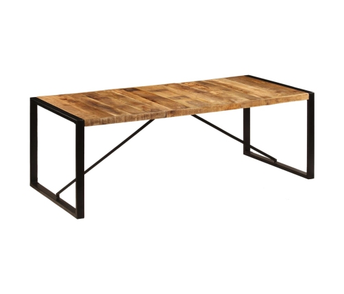 Mesa de comedor de madera maciza de mango 220x100x75 cm