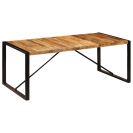 Mesa de comedor de madera maciza de mango 200x100x75 cm