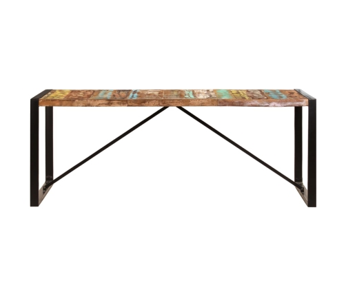 Mesa de comedor de madera maciza reciclada 200x100x75 cm