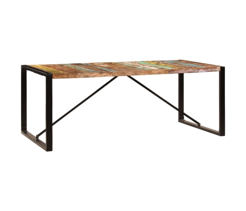 Mesa de comedor de madera maciza reciclada 200x100x75 cm