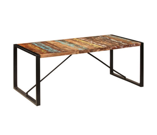 Mesa de comedor de madera maciza reciclada 200x100x75 cm