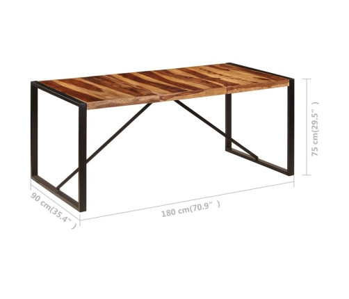 Mesa de comedor 180x90x75 cm madera maciza de sheesham