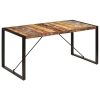 Mesa de comedor de madera maciza reciclada 160x80x75 cm