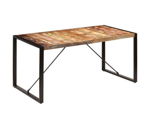 Mesa de comedor de madera maciza reciclada 160x80x75 cm