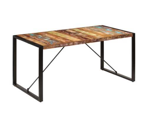 Mesa de comedor de madera maciza reciclada 160x80x75 cm