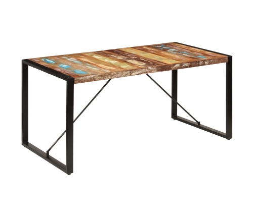 Mesa de comedor de madera maciza reciclada 160x80x75 cm