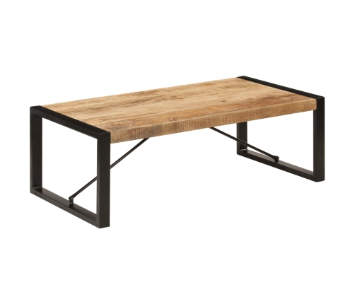 Mesa de centro de madera maciza de mango 120x60x40 cm