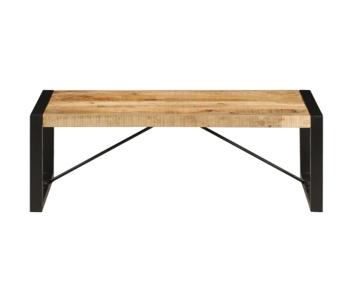 Mesa de centro de madera maciza de mango 120x60x40 cm