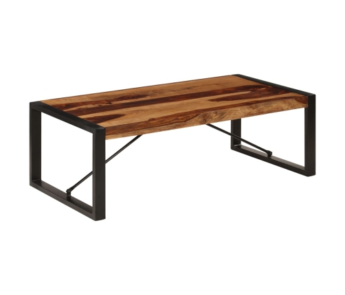 Mesa de centro de madera maciza de sheesham 120x60x40 cm