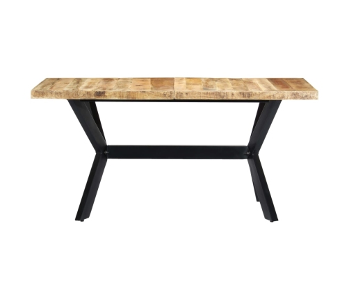 Mesa de comedor madera maciza de mango rugosa 160x80x75 cm