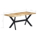 Mesa de comedor madera maciza de mango rugosa 160x80x75 cm