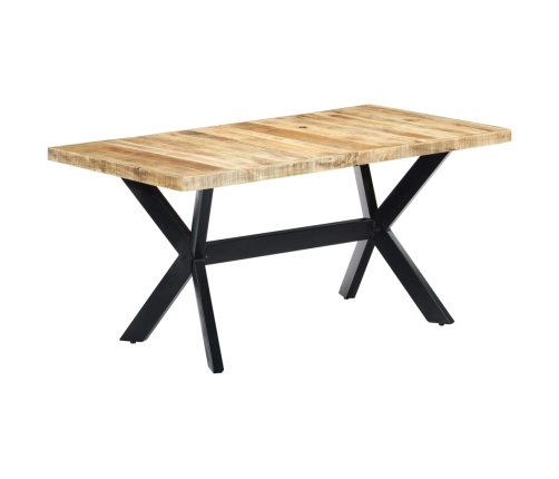 Mesa de comedor madera maciza de mango rugosa 160x80x75 cm