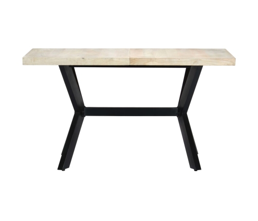 Mesa de comedor madera maciza de mango blanqueada 140x70x75 cm