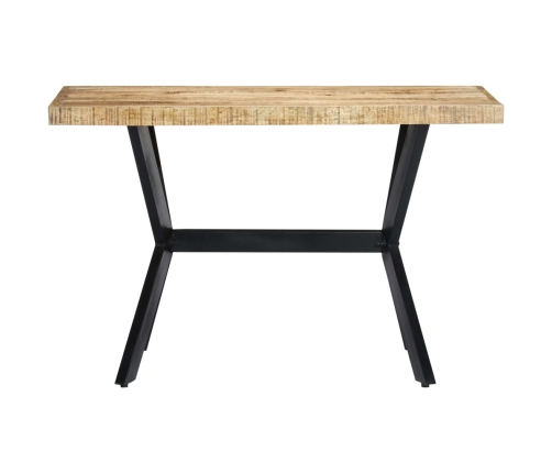 Mesa de comedor madera maciza de mango rugosa 120x60x75 cm