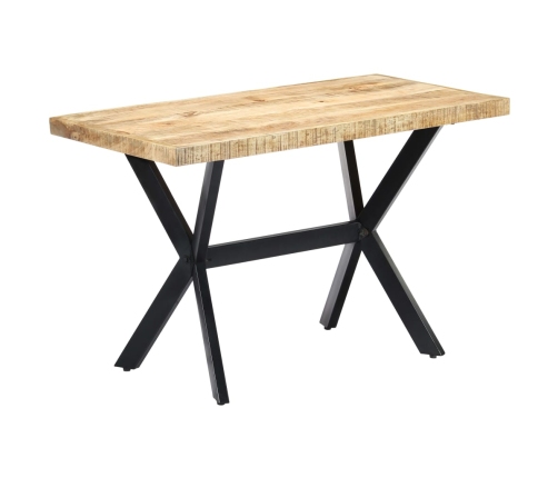 Mesa de comedor madera maciza de mango rugosa 120x60x75 cm