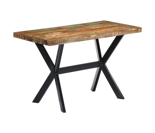 Mesa de comedor de madera maciza reciclada 120x60x75 cm