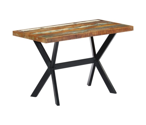 Mesa de comedor de madera maciza reciclada 120x60x75 cm