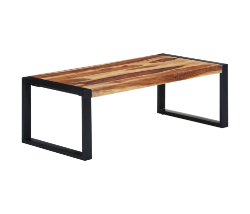 Mesa de centro de madera maciza de sheesham 110x60x40 cm