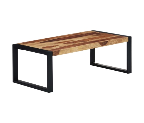 Mesa de centro de madera maciza de sheesham 110x60x40 cm