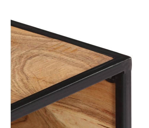 Mesa de centro de madera maciza de acacia 70x70x32 cm