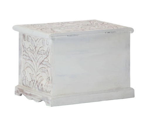 Caja de almacenaje de madera maciza de acacia 58x40x40 cm