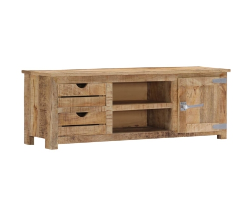 Mueble de TV de madera maciza de mango 120x30x40 cm