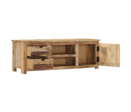 Mueble de TV de madera maciza de mango 120x30x40 cm