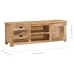 Mueble de TV de madera maciza de mango 120x30x40 cm