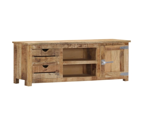 Mueble de TV de madera maciza de mango 120x30x40 cm