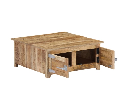 Mesa de centro de madera maciza de mango 70x70x30cm