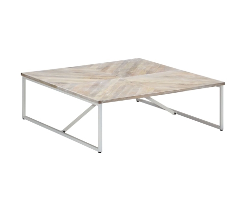 Mesa de centro de madera maciza de mango 110x110x36 cm